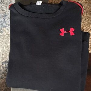Under Armour Black Sweatshirt with Red Logo